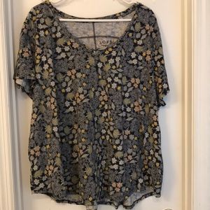 Loft Plus Sized V Neck Tee Shirt